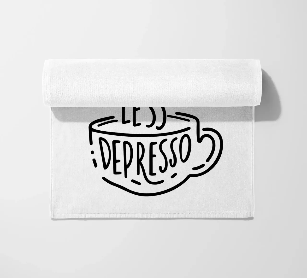 MORE ESPRESSO LESS DEPRESSO telo mare da Typo Designs