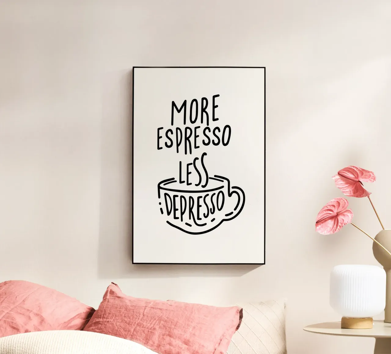 MORE ESPRESSO LESS DEPRESSO plexiglass da Typo Designs