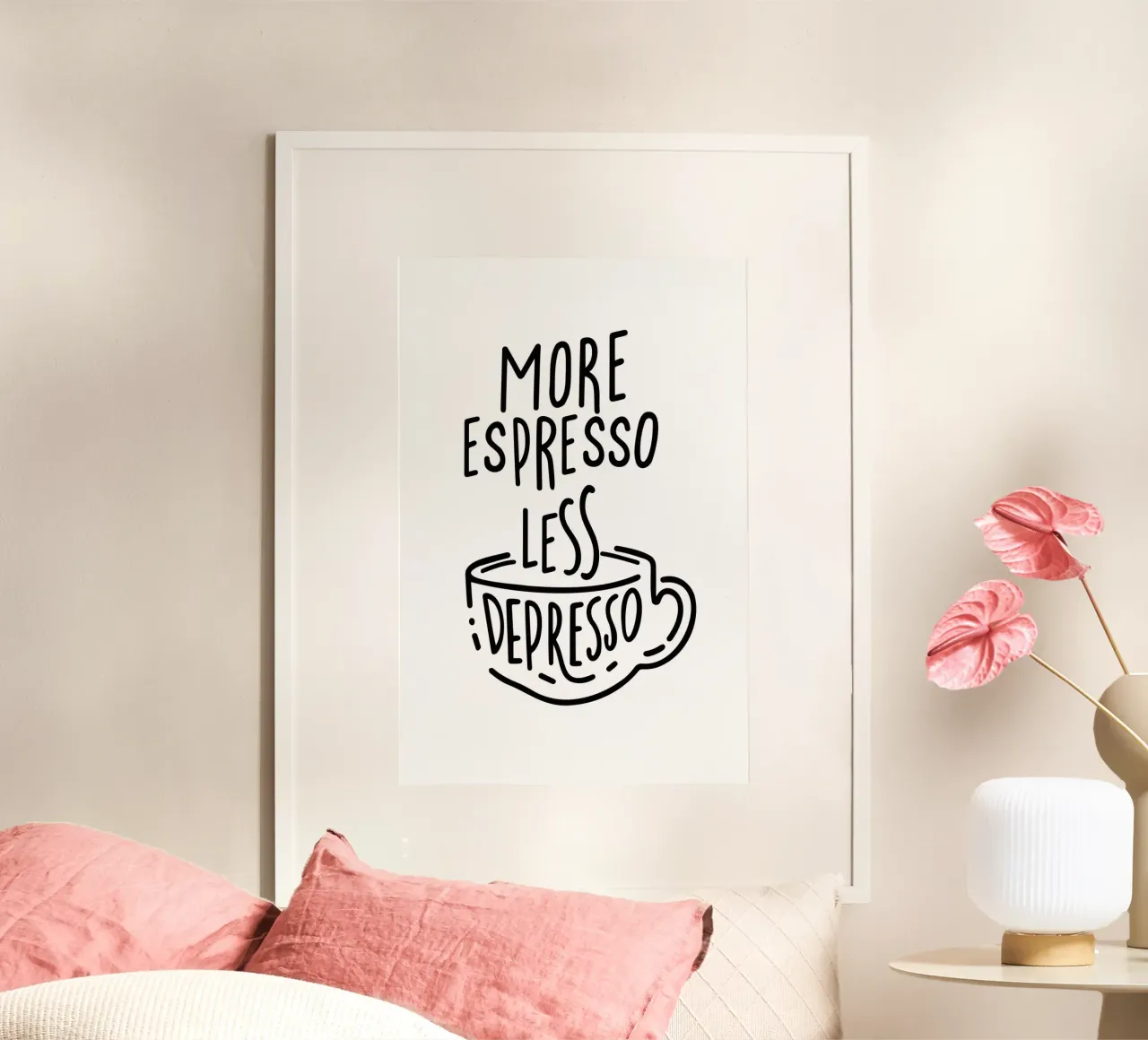 MORE ESPRESSO LESS DEPRESSO carta hahnemühle da Typo Designs