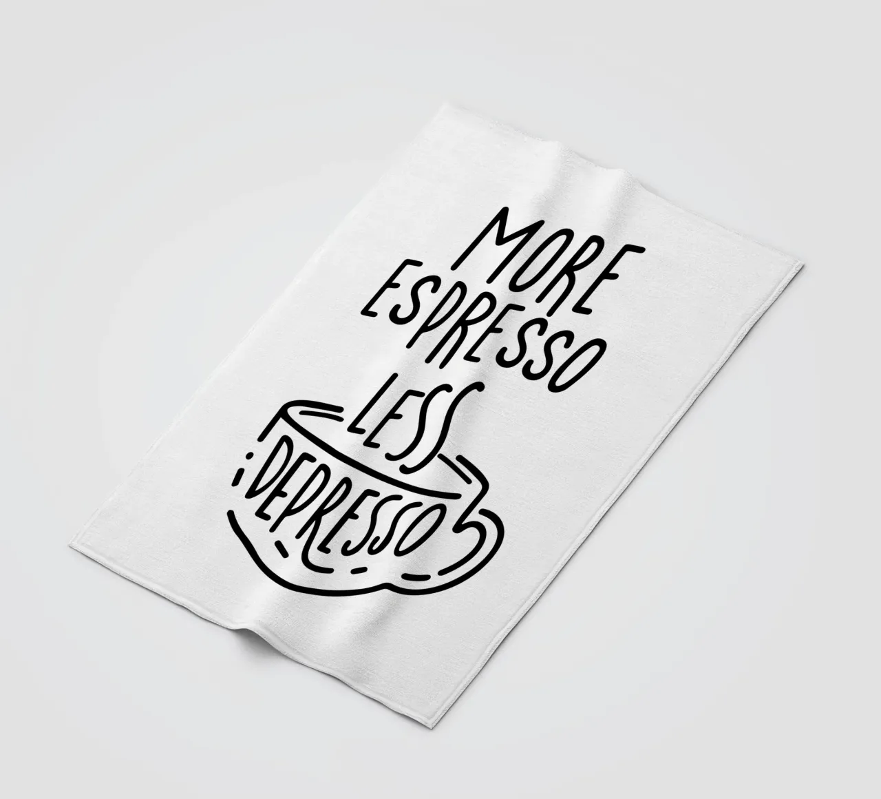 MORE ESPRESSO LESS DEPRESSO coperta in pile da Typo Designs