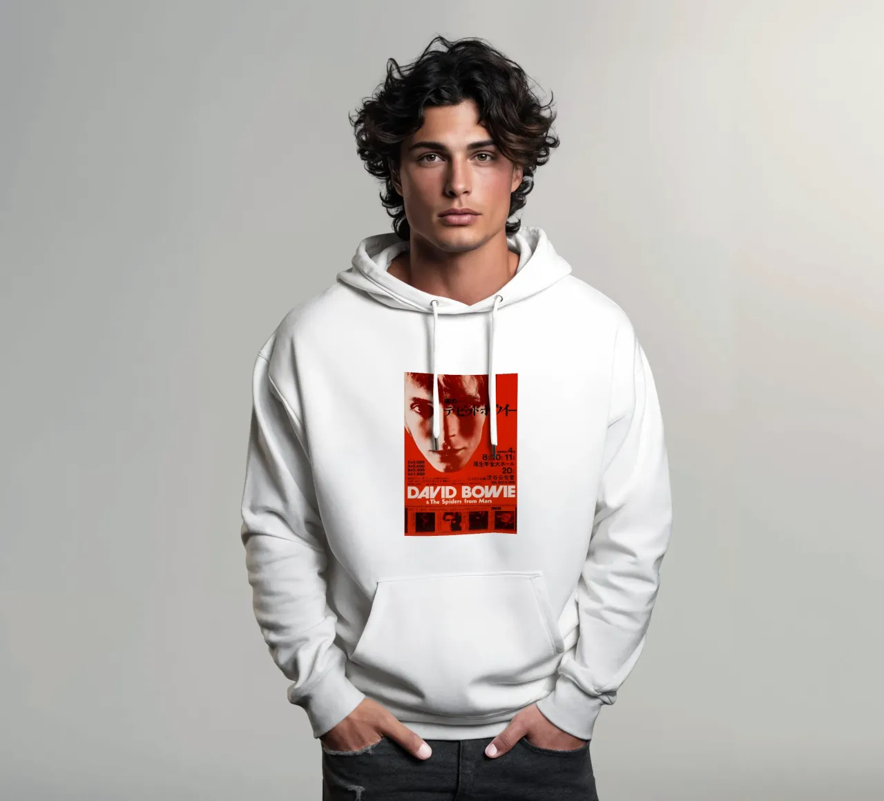 David Bowie And The Spiders From Mars 1973 Tour Live Concert sudadera con capucha de DGUnder