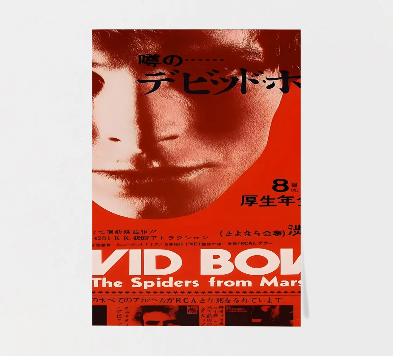 David Bowie And The Spiders From Mars 1973 Tour Live Concert foglio adesivo da DGUnder