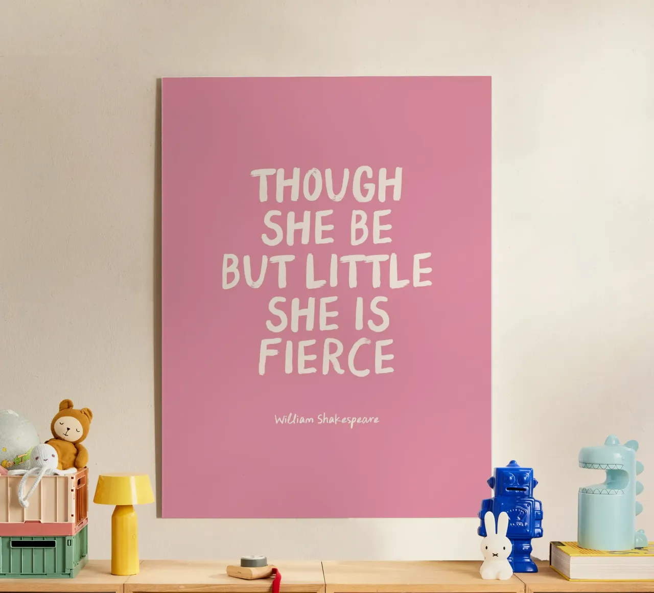 She Is Fierce - Pink - Nursery & Kids Acryl-Glas von Print52