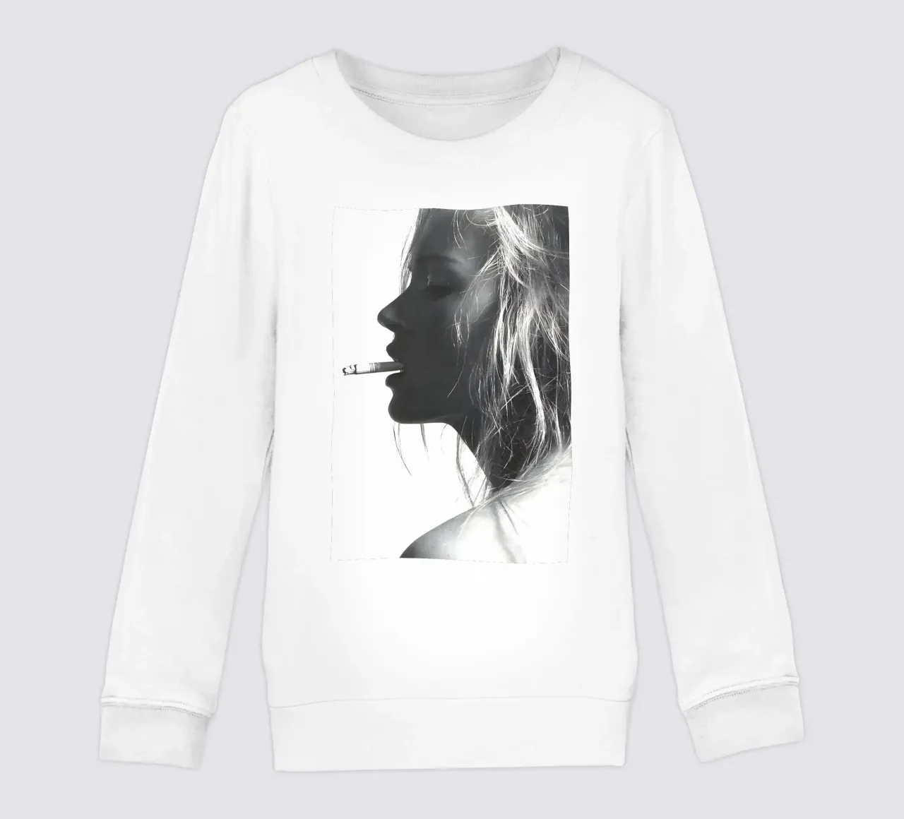 Kate Moss che fuma felpa bambino da Mr.Alexandershop