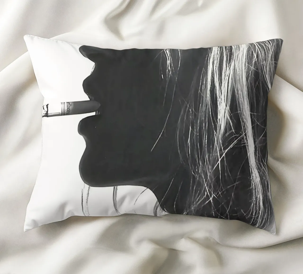 Kate Moss che fuma cuscino da Mr.Alexandershop