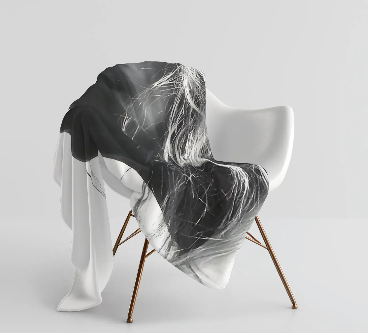Kate Moss che fuma coperta in pile da Mr.Alexandershop