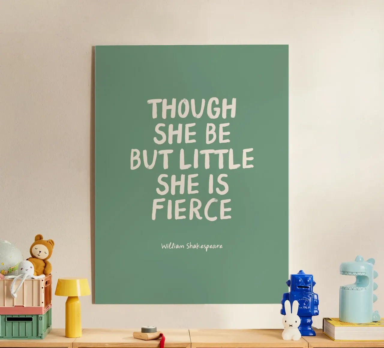 She Is Fierce - Green - Nursery & Kids metacrilato de Print52