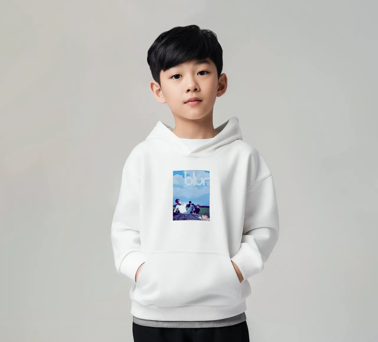 blur band kids hoodie by vanhesling