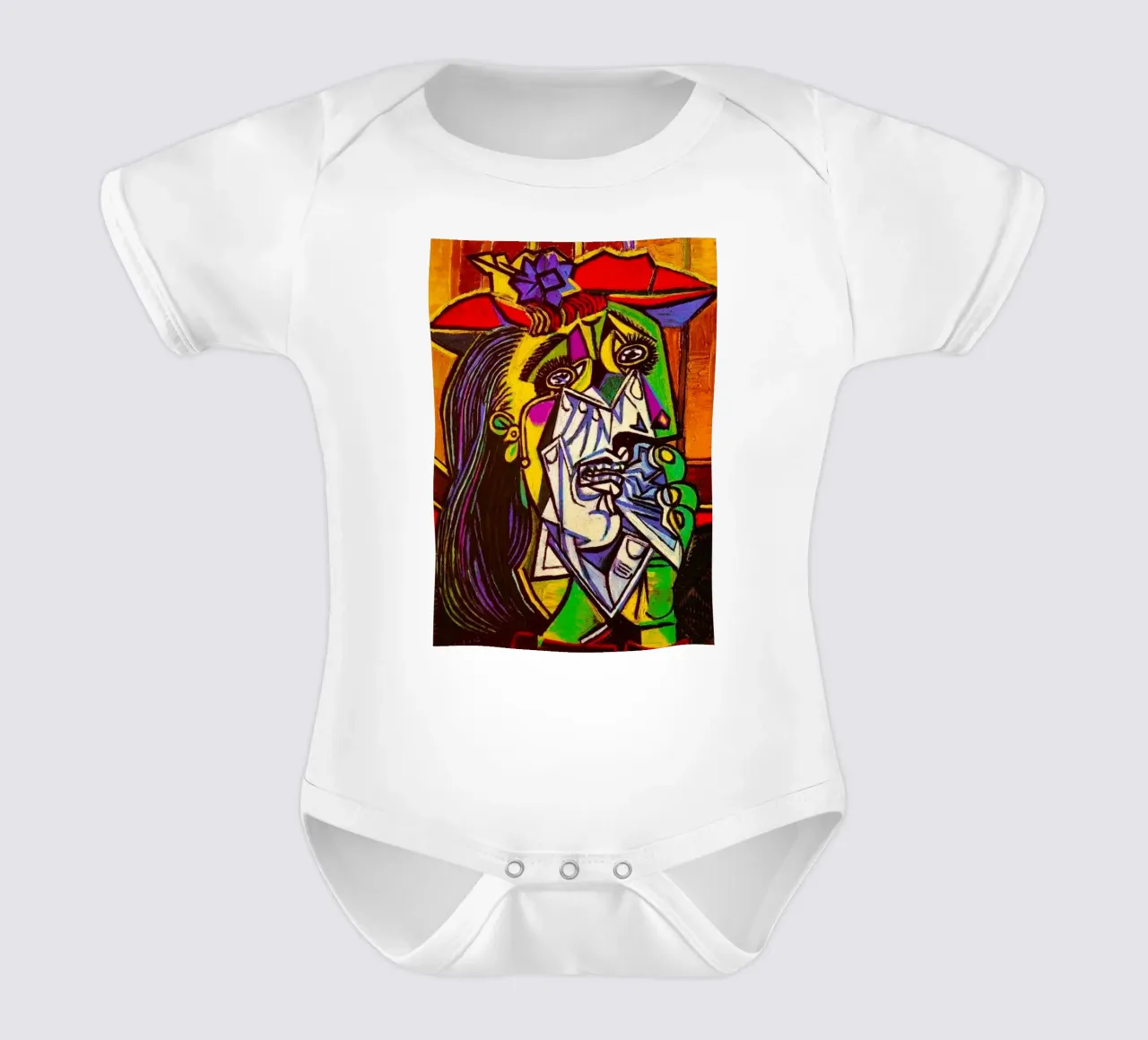The Weeping Woman short-sleeve baby romper by Susanprint