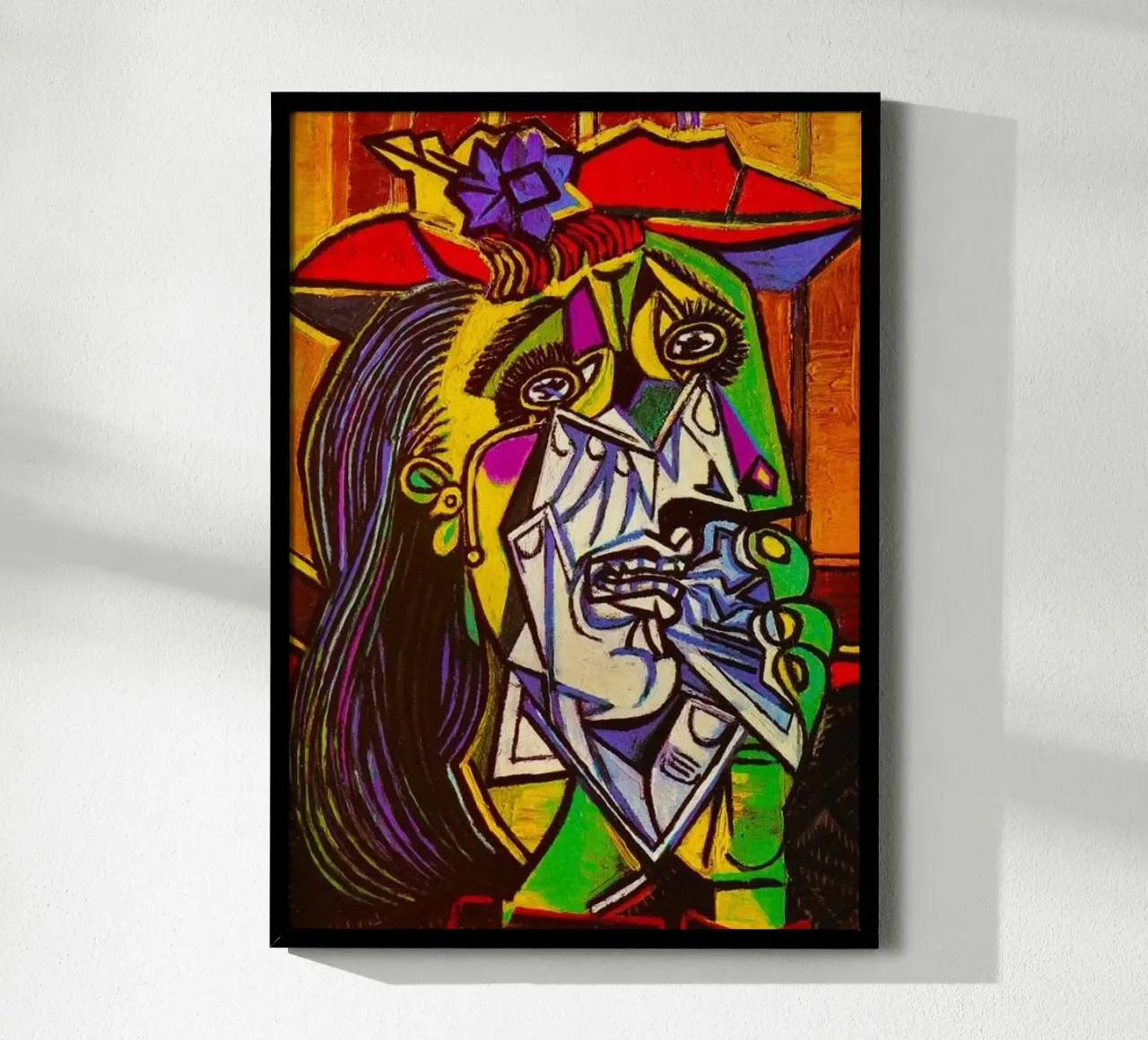 La donna che piange poster con telaio in alluminio da Susanprint