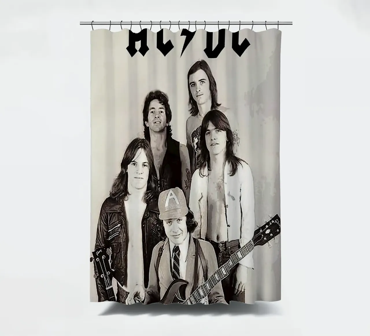 AC/DC band shower curtain by vanhesling