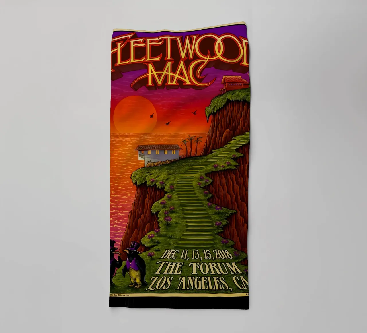 DEWF Fleetwood Mac Band Vintage Poster towel by DGUnder