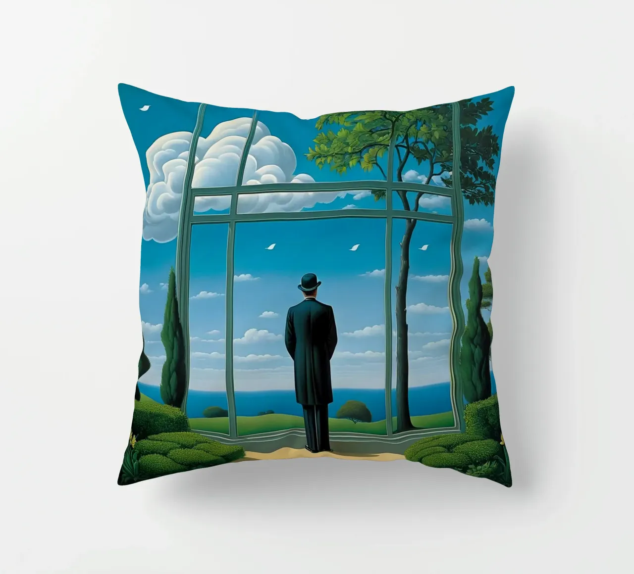 nello stile di Rene Magritte cuscino da Corene Morar