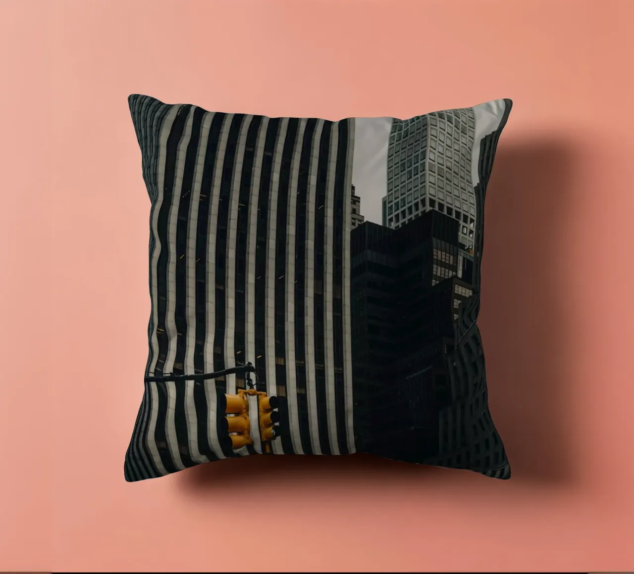 Manhattan Traffic Light decorative cushion by thetraveller