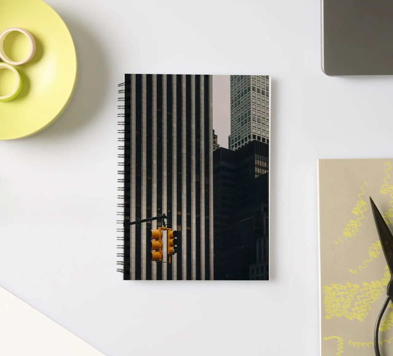 Manhattan Traffic Light spiral notebook by thetraveller