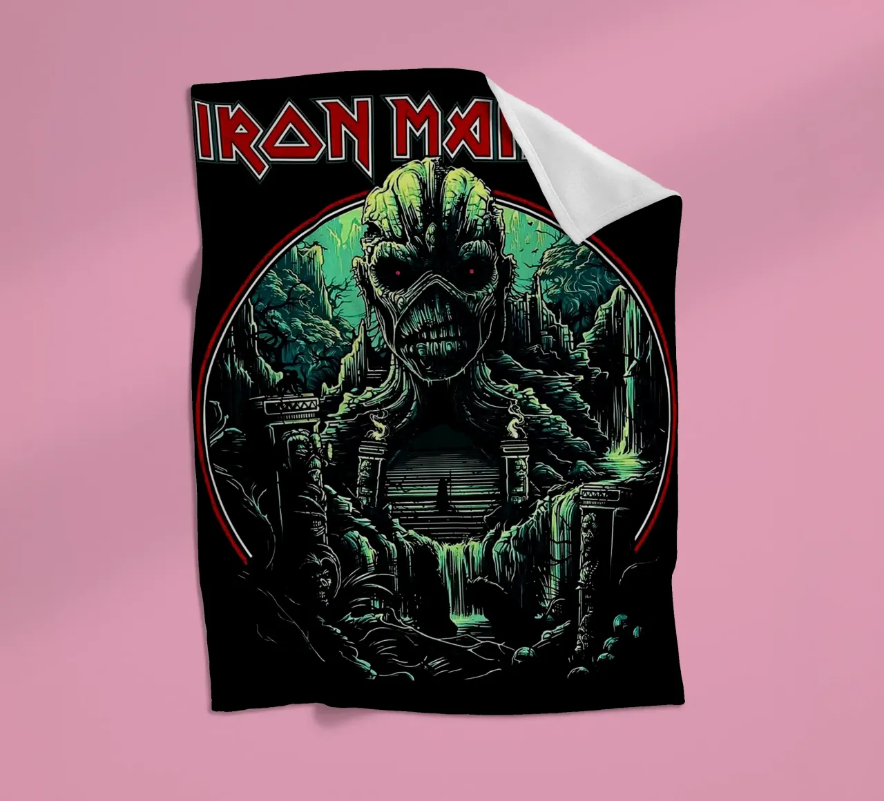 iron maiden band fleece blanket by vanhesling
