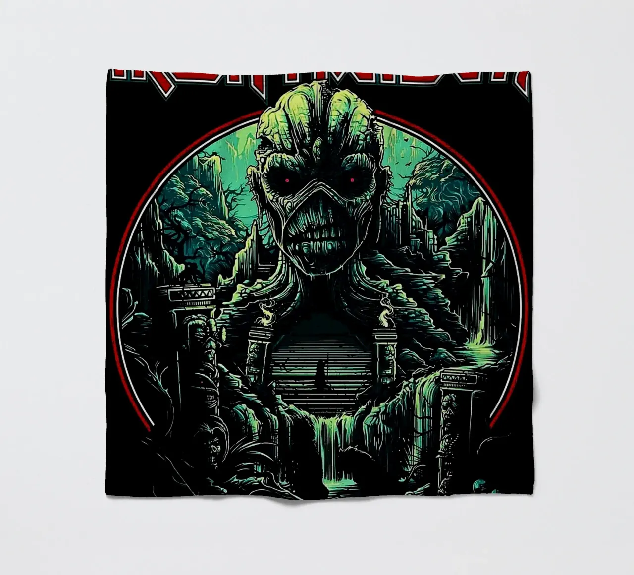 iron maiden band fleece blanket by vanhesling