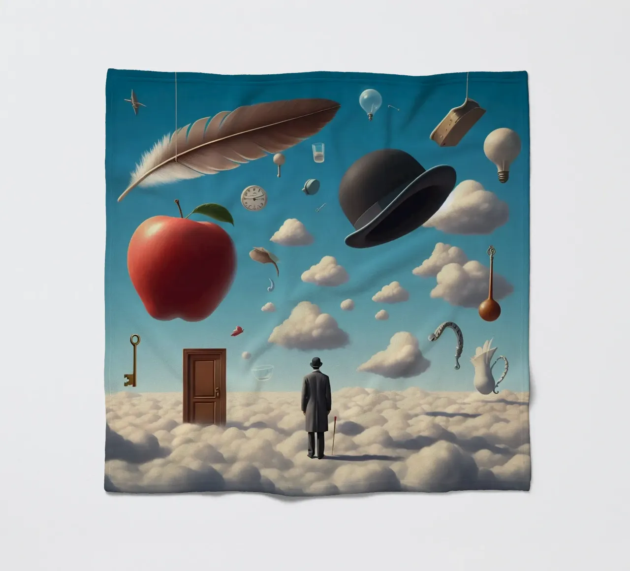René Magritte, l'enigmatico surrealista coperta in pile da Corene Morar