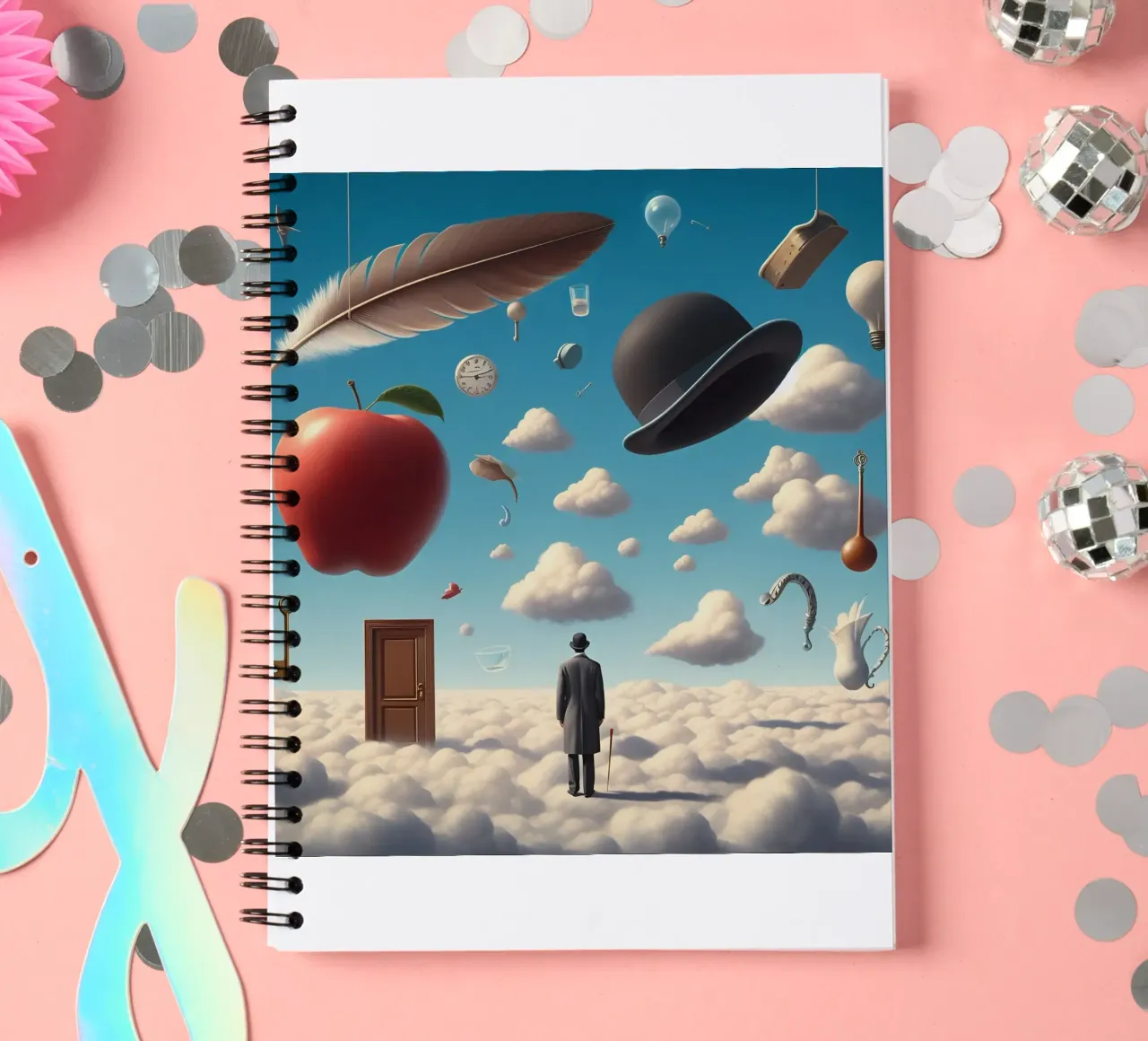René Magritte The Enigmatic Surrealist spiral notebook by Corene Morar