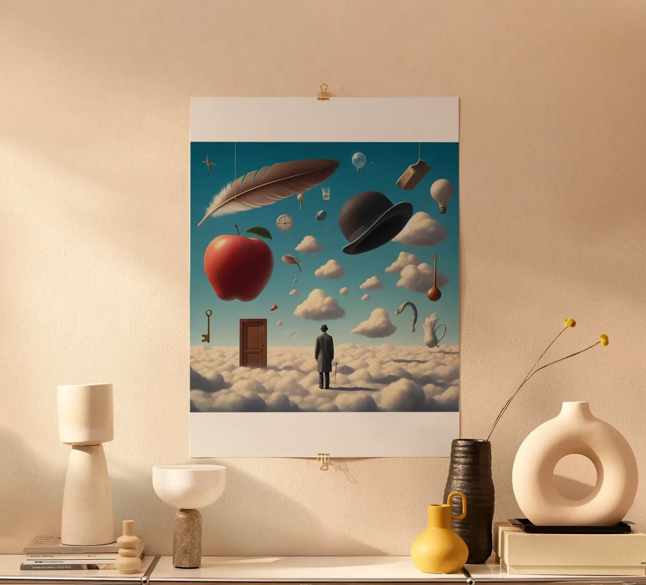 René Magritte, l'enigmatico surrealista carta hahnemühle da Corene Morar