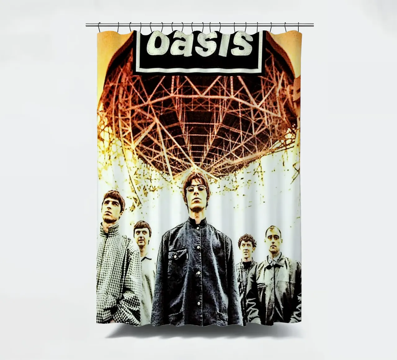 oasis band shower curtain by vanhesling