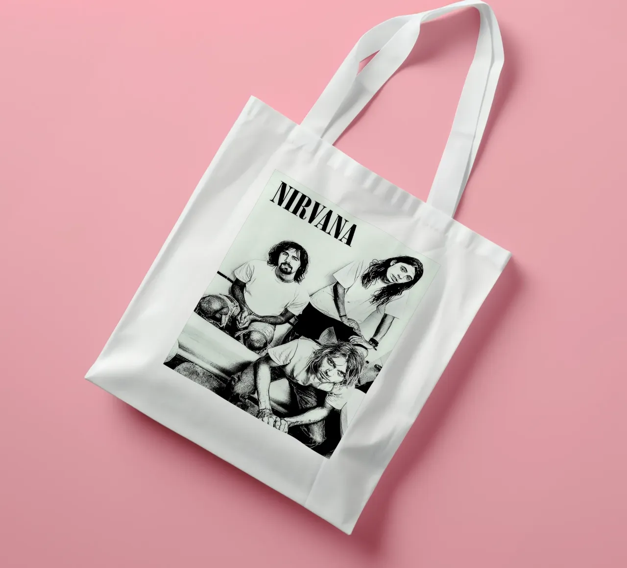 band dei nirvana borsa in juta da vanhesling