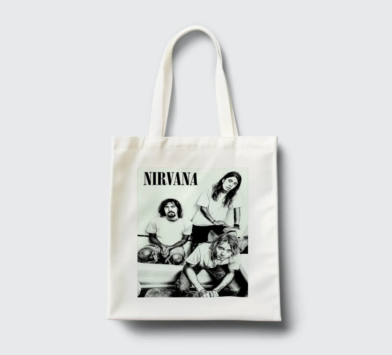 band dei nirvana borsa in juta da vanhesling