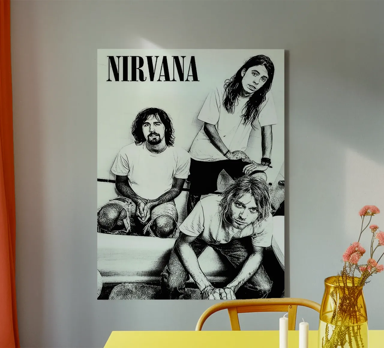 nirvana band canvas by vanhesling