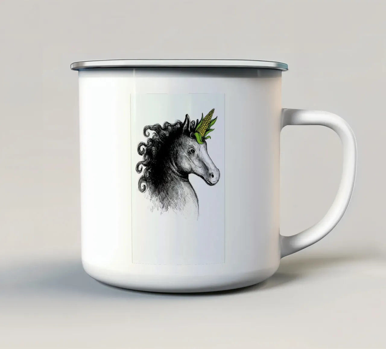 UniCorn taza de esmalte de DinoMike