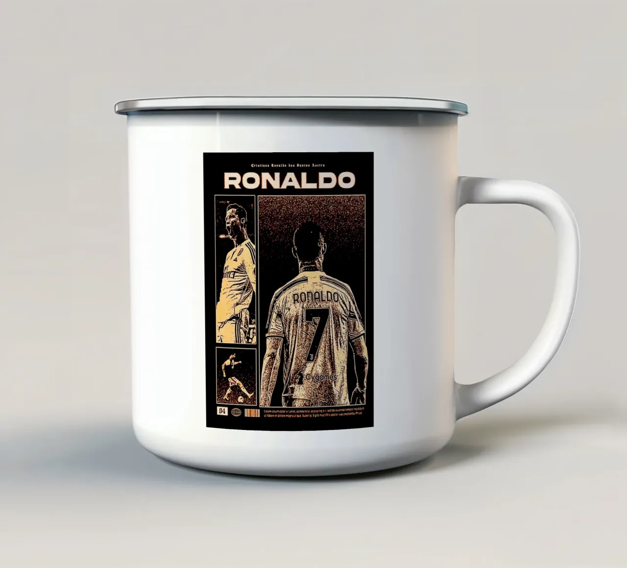 Cristiano Ronaldo 1 tazza in smalto da ontoseno
