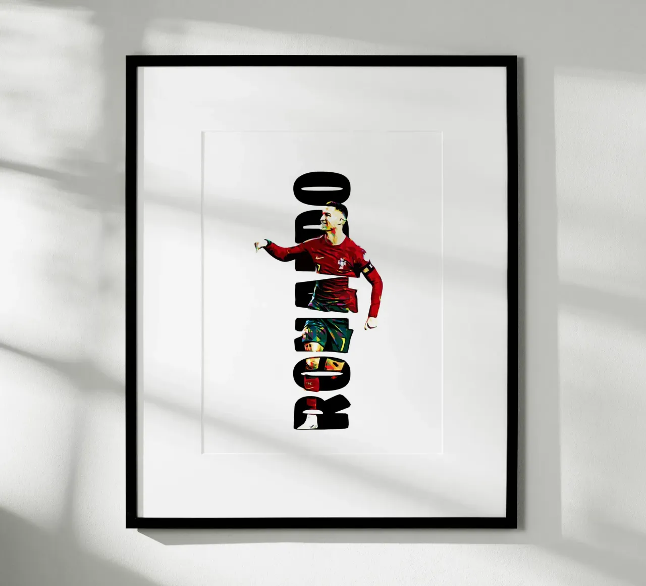 Cristiano Ronaldo 2 poster con telaio in legno da ontoseno
