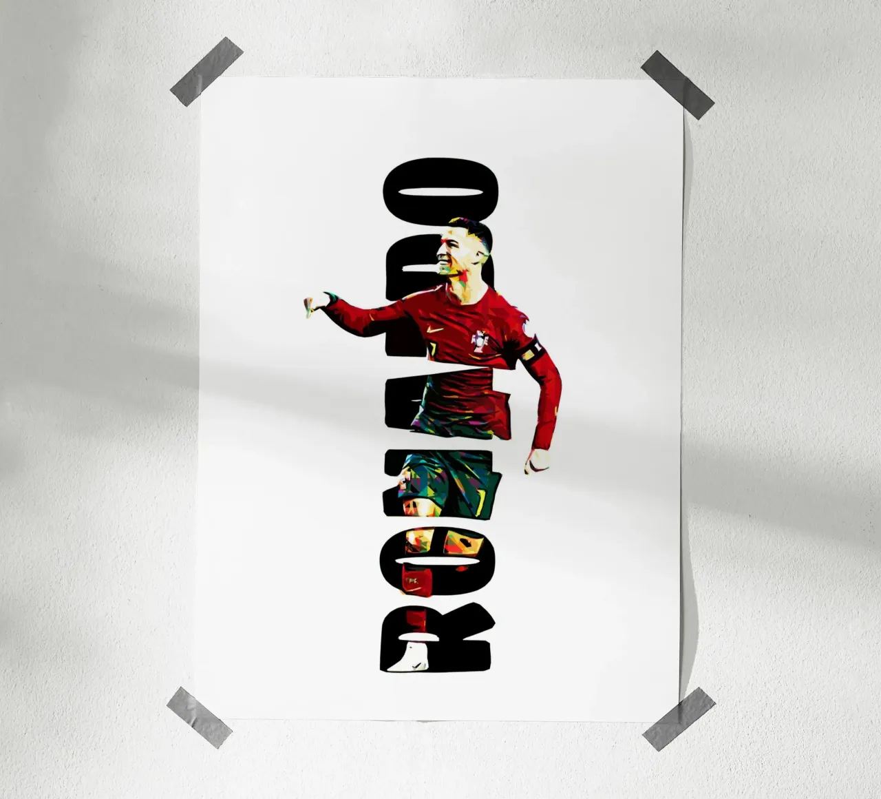 Cristiano Ronaldo 2 poster con telaio in legno da ontoseno