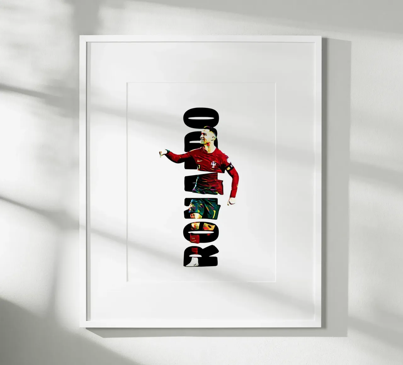 Cristiano Ronaldo 2 poster con telaio in legno da ontoseno