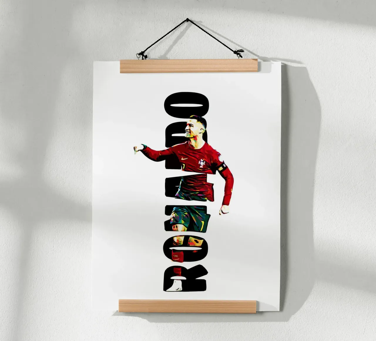 Cristiano Ronaldo 2 poster con telaio in legno da ontoseno