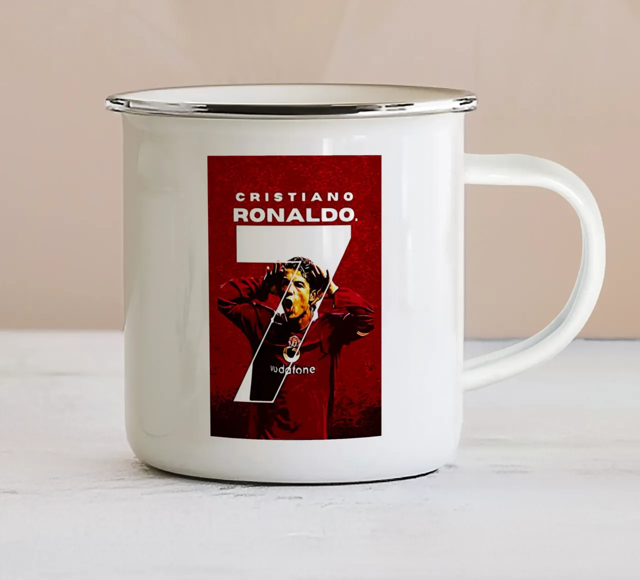 Cristiano Ronaldo 4 tazza in smalto da ontoseno