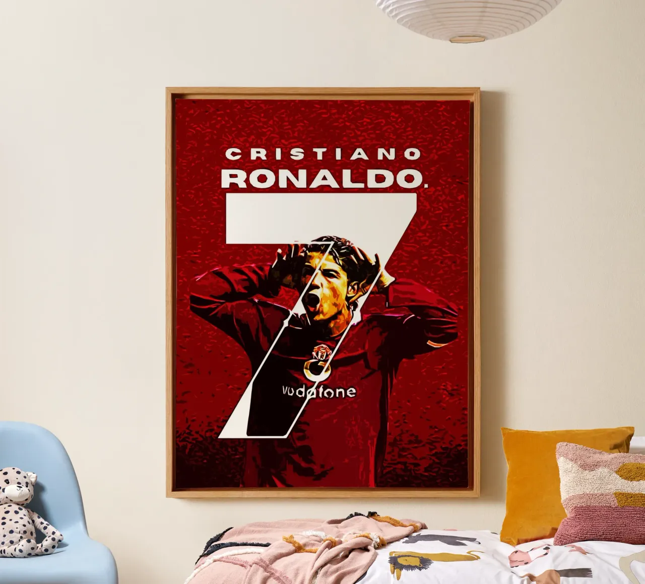 Cristiano Ronaldo 4 tela con Cornice a cassetta da ontoseno