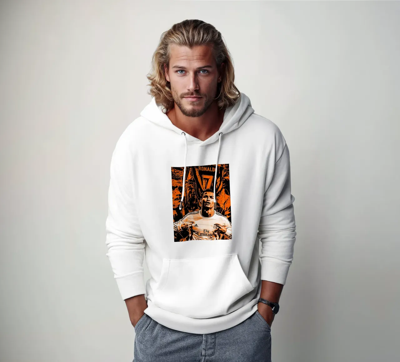 Cristiano Ronaldo goat 4 felpa con cappuccio da ontoseno