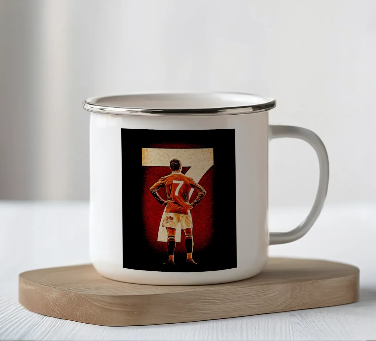 Cristiano Ronaldo goat 2 tazza in smalto da ontoseno