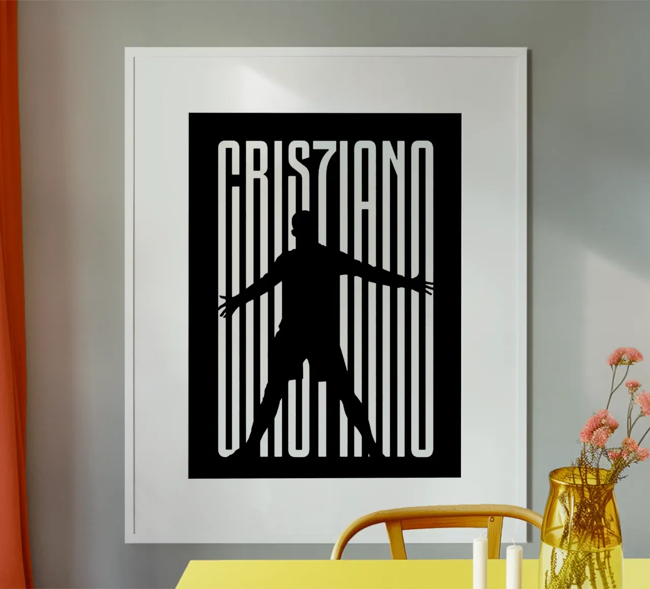 Cristiano Ronaldo goat poster con telaio in legno da ontoseno