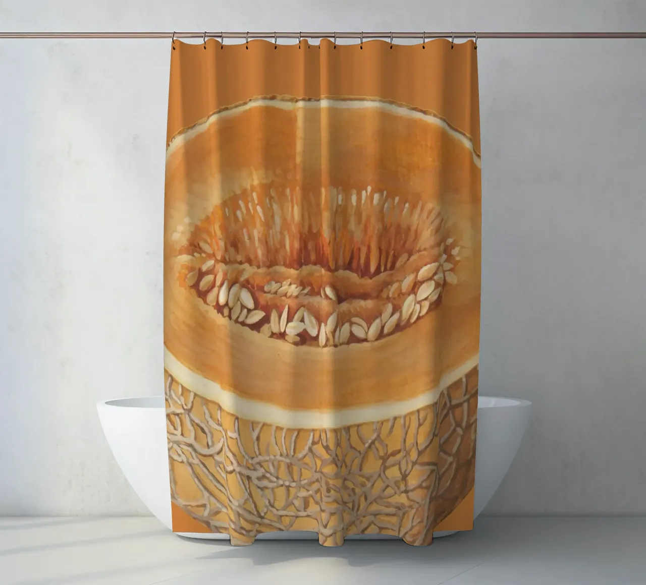 Melon Drip | Press Play Art Print Remix tenda da doccia da Press Play Art Prints