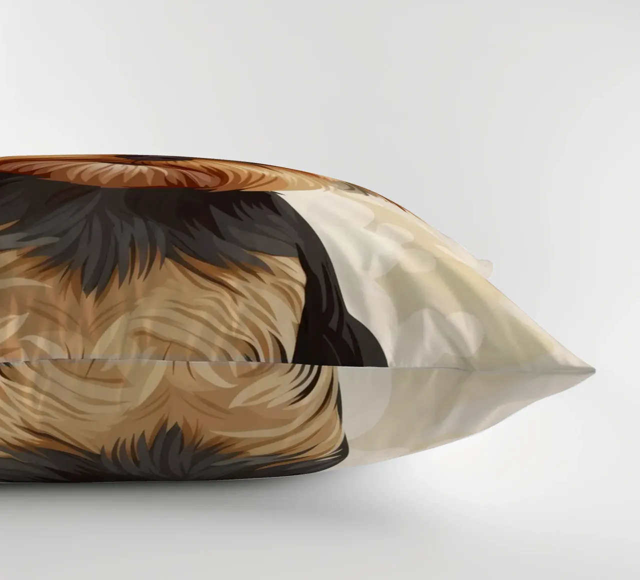 Carino lo yorkshire terrier che sta seduto e guarda con curiosità cuscino da DesignDoodle
