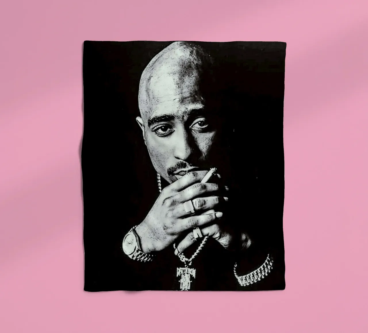 Tupac Shakur coperta in pile da vanhesling