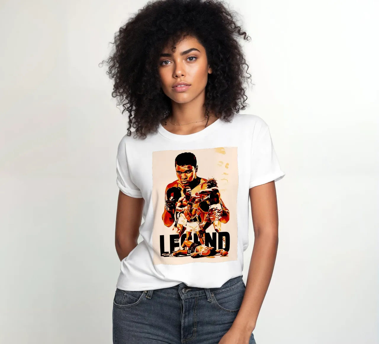 greatest boxers of all time women's fitted t-shirt by ontoseno