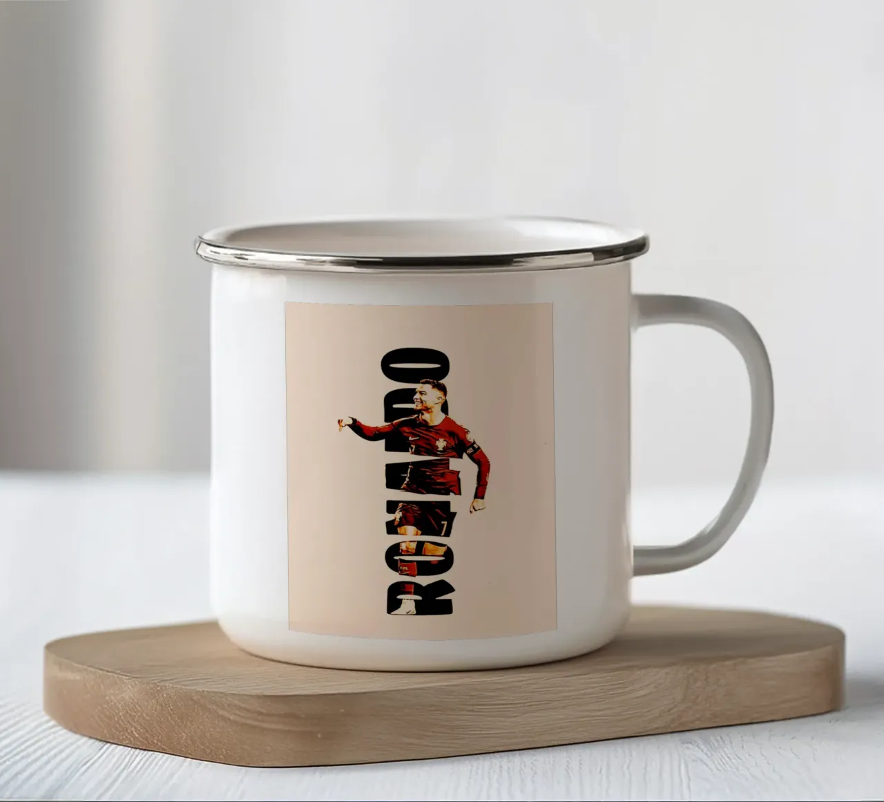 Cristiano Ronaldo sport 1 tazza in smalto da ontoseno