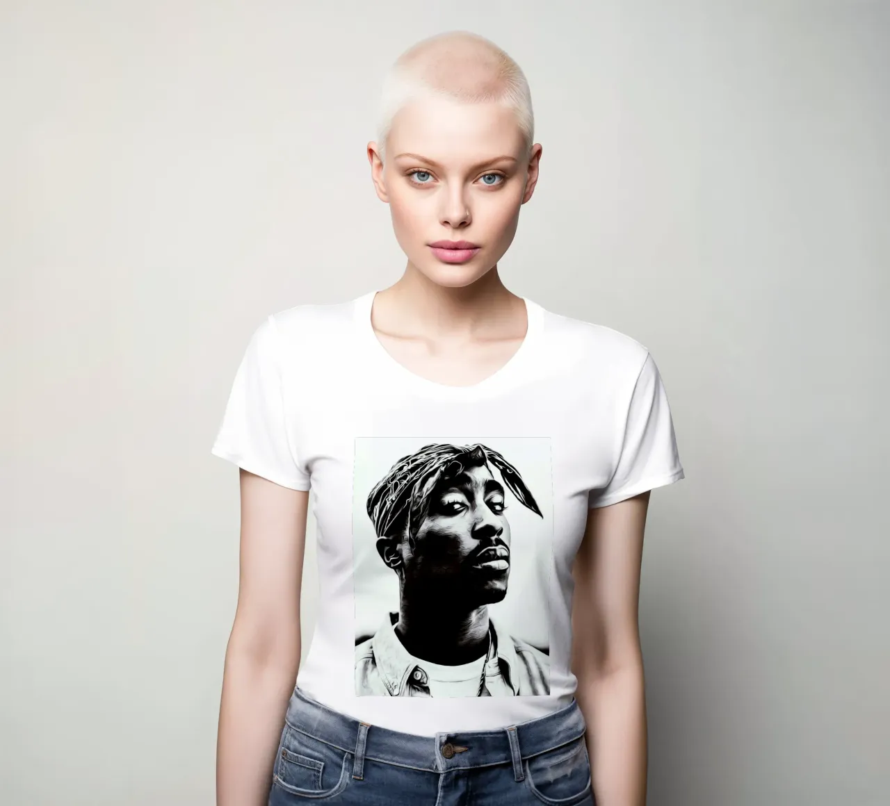 Tupac Shakur women's fitted t-shirt by vanhesling