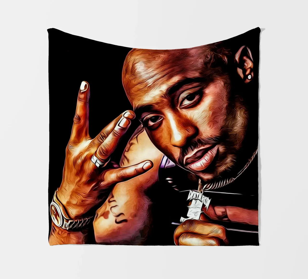 Tupac Shakur coperta in pile da vanhesling