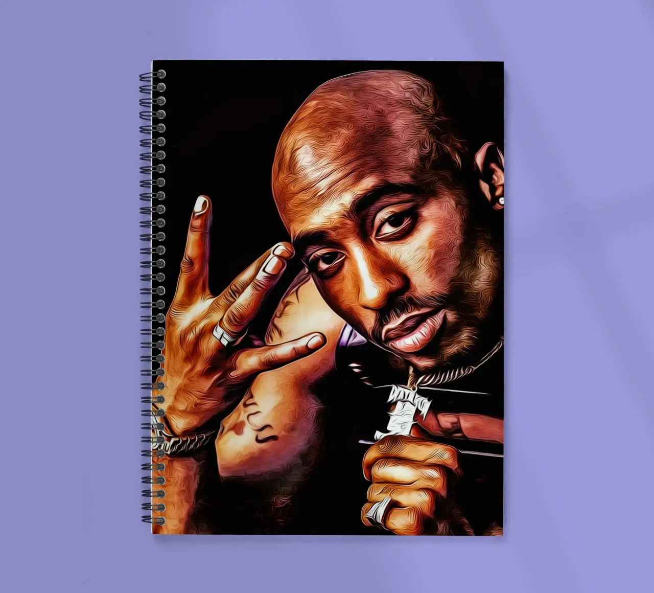 Tupac Shakur spiral notebook by vanhesling