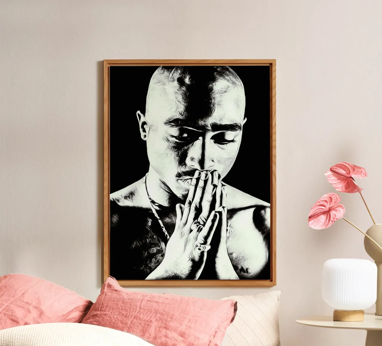 Tupac Shakur alluminio dibond da vanhesling
