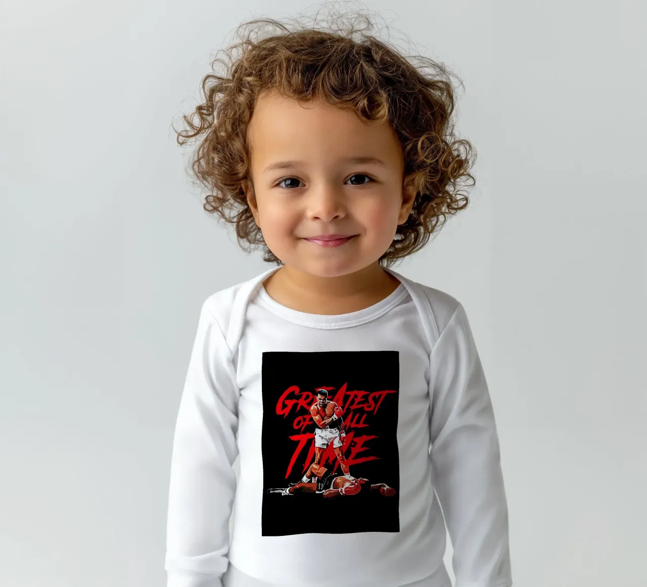 greatest boxers of all time 1 long-sleeve baby romper by ontoseno