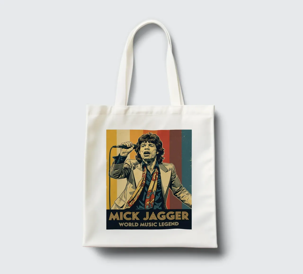 Mick Jagger vintage style tote bag by Lembayung art